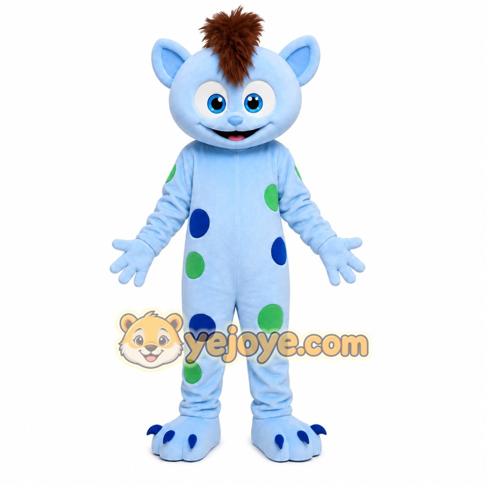 Spotted Blue Fantasy Mascot Costume Spotted Blue Fantasy Mascot Costume