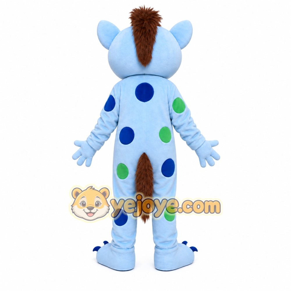 Spotted Blue Fantasy Mascot Costume Spotted Blue Fantasy Mascot Costume