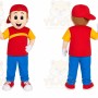 Red Cap Boy Mascot Costume