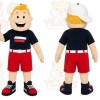 Black Shirt Boy Mascot Costume