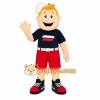 Black Shirt Boy Mascot Costume Black Shirt Boy Mascot Costume