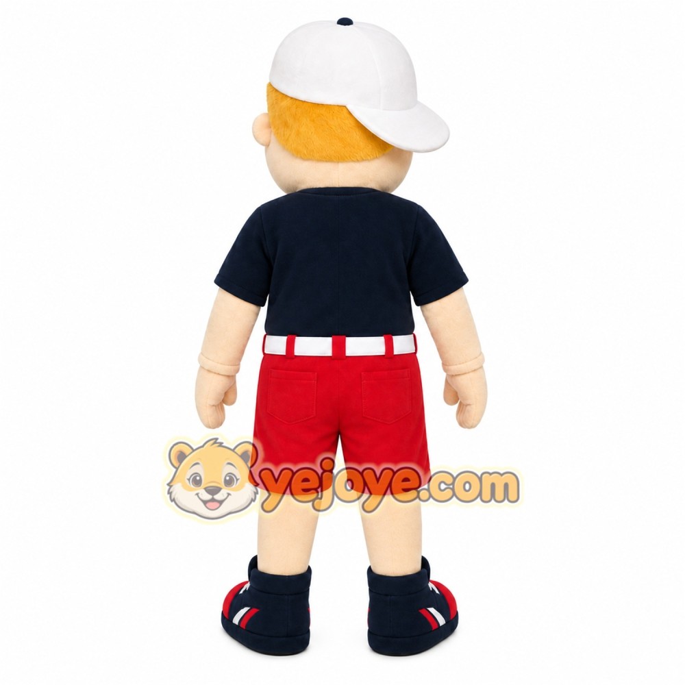 Black Shirt Boy Mascot Costume Black Shirt Boy Mascot Costume