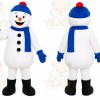 Blue Snowman Mascot Costume