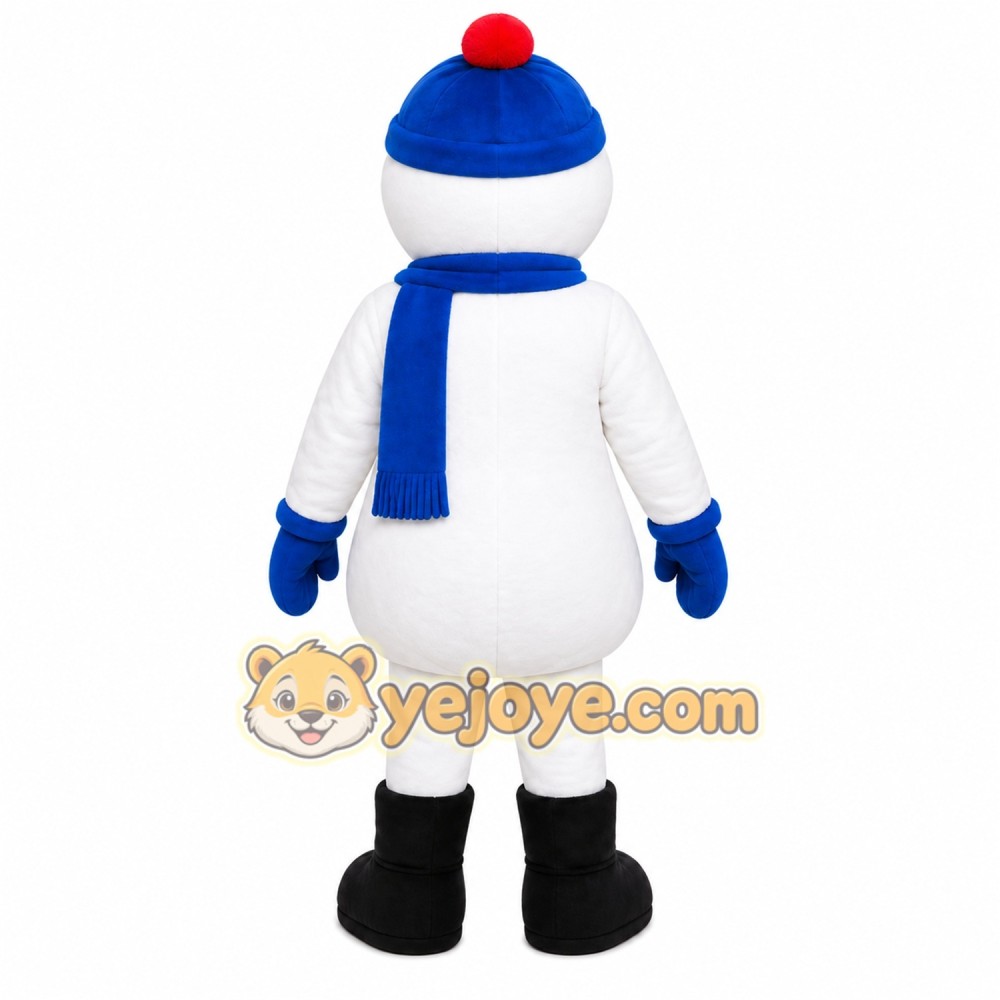 Blue Snowman Mascot Costume