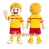 Yellow Shirt Boy Mascot Costume Yellow Shirt Boy Mascot Costume