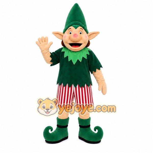 Green Elf Mascot Costume