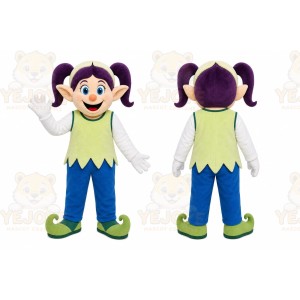 Purple Hair Elf Mascot Costume