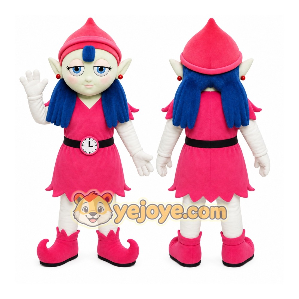 Pink Elf Girl Mascot Costume