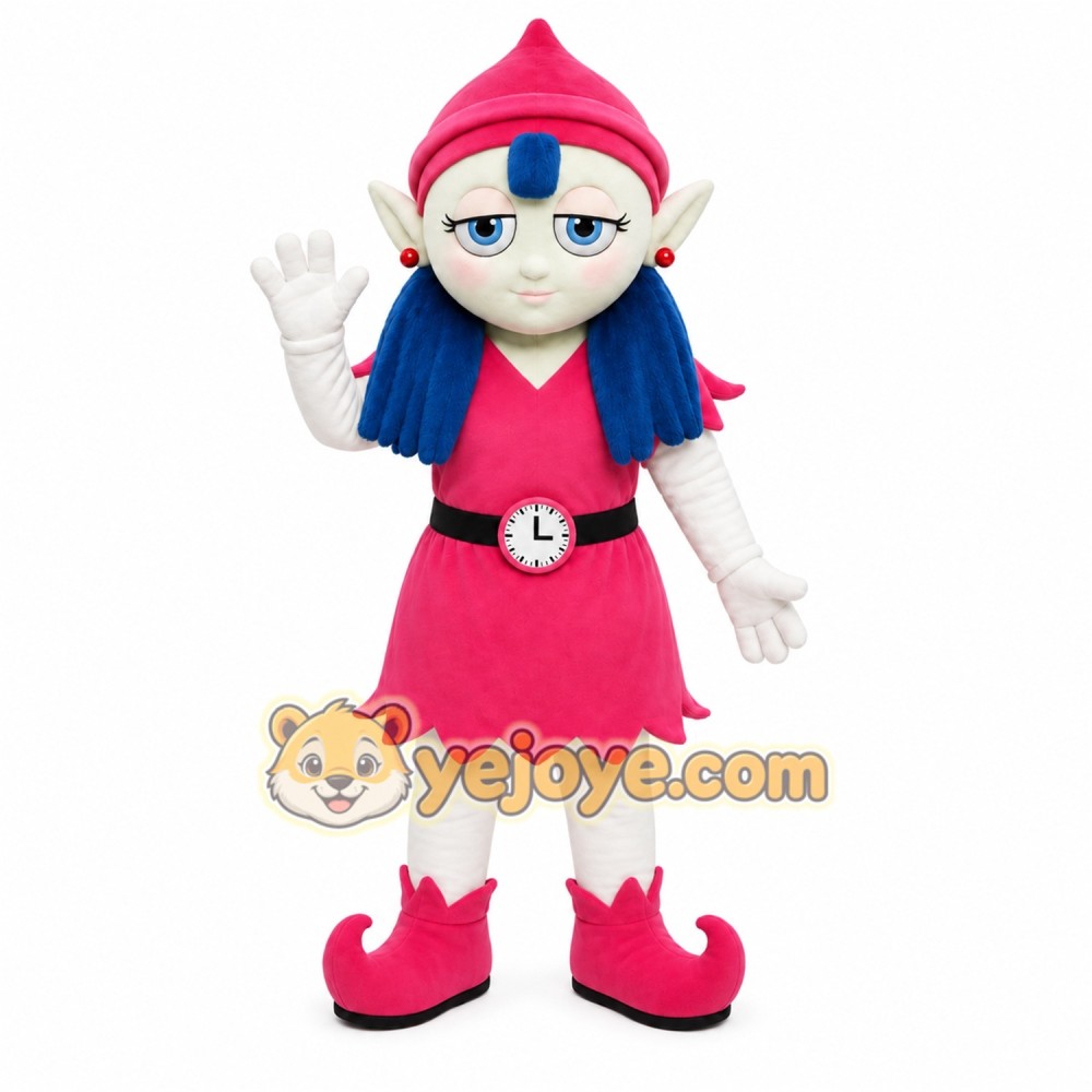 Pink Elf Girl Mascot Costume
