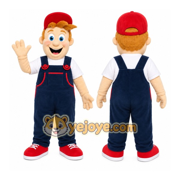 Worker Boy Mascot Costume