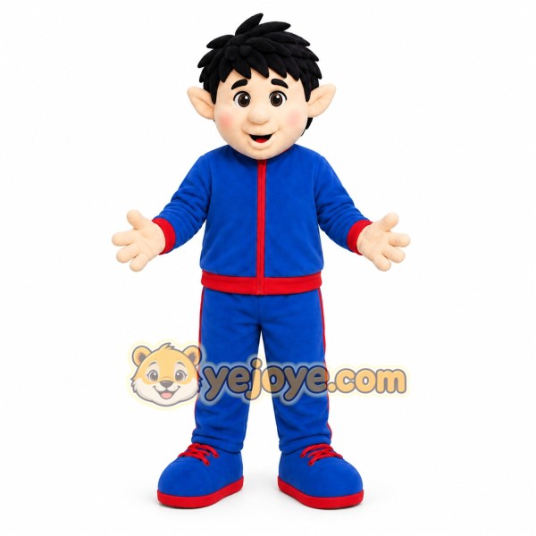 Blue Red Boy Mascot Costume