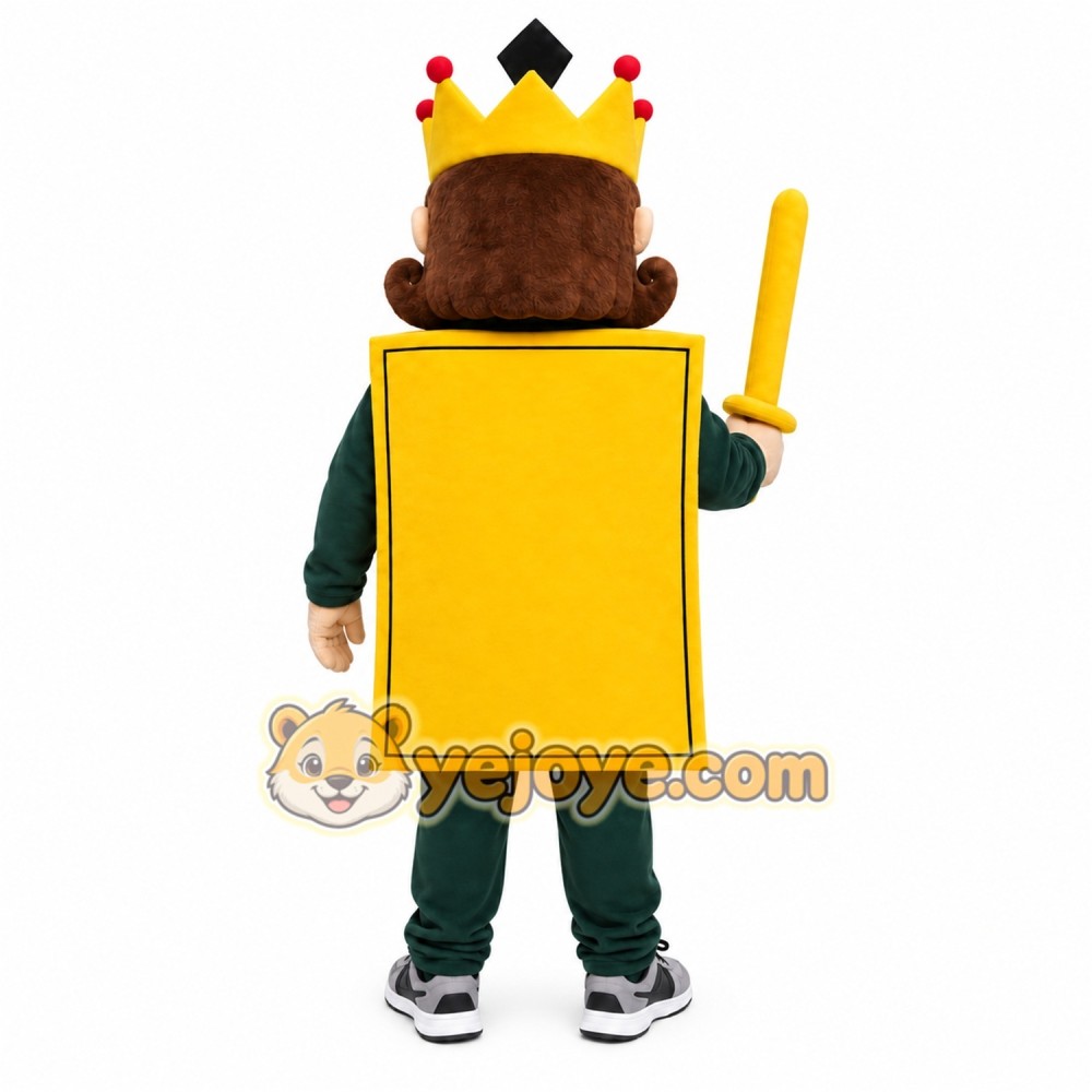 King Playing Card Mascot Costume King Playing Card Mascot Costume