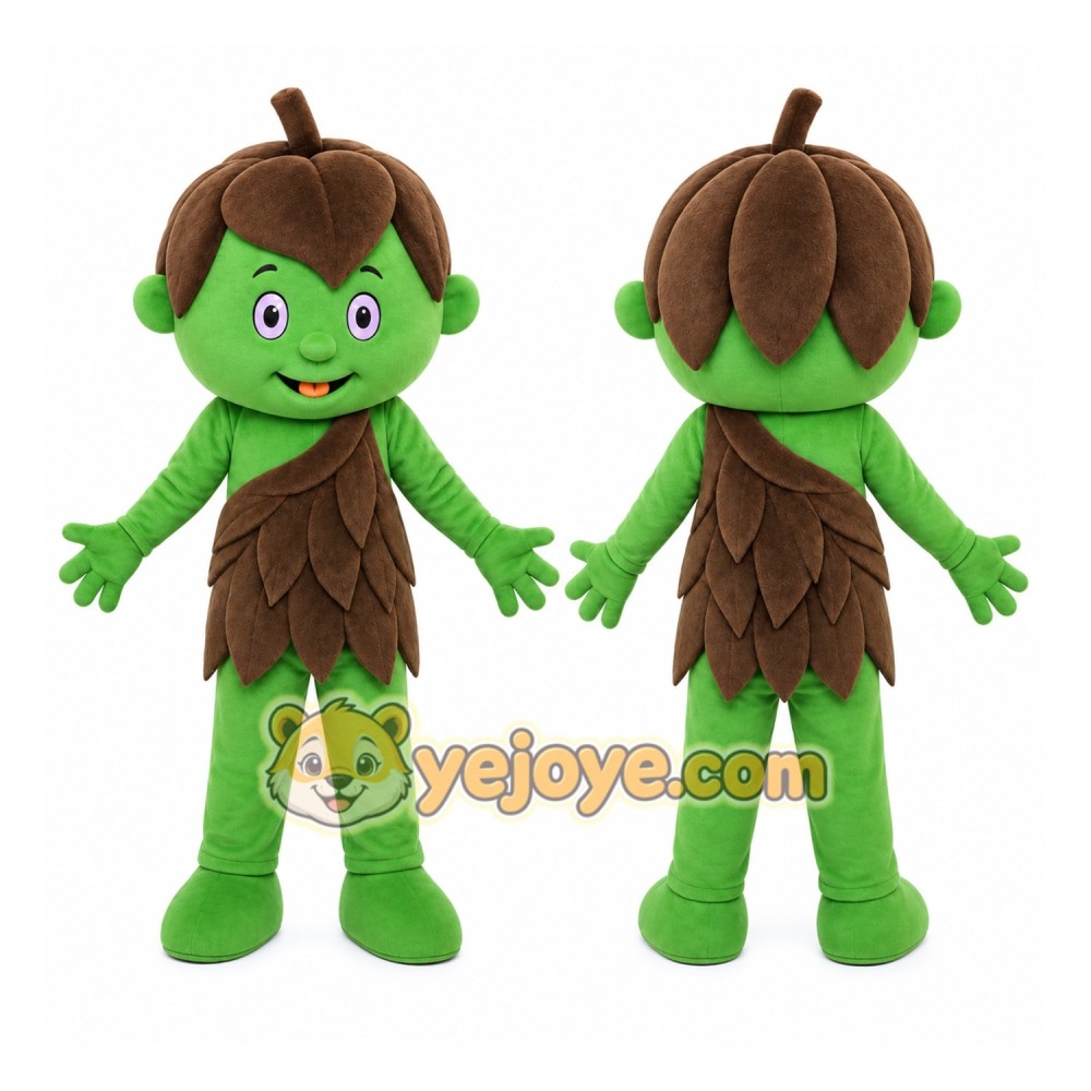 Green Leaf Girl Mascot Costume Green Leaf Girl Mascot Costume