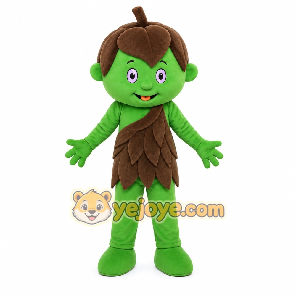 Green Leaf Girl Mascot Costume Green Leaf Girl Mascot Costume