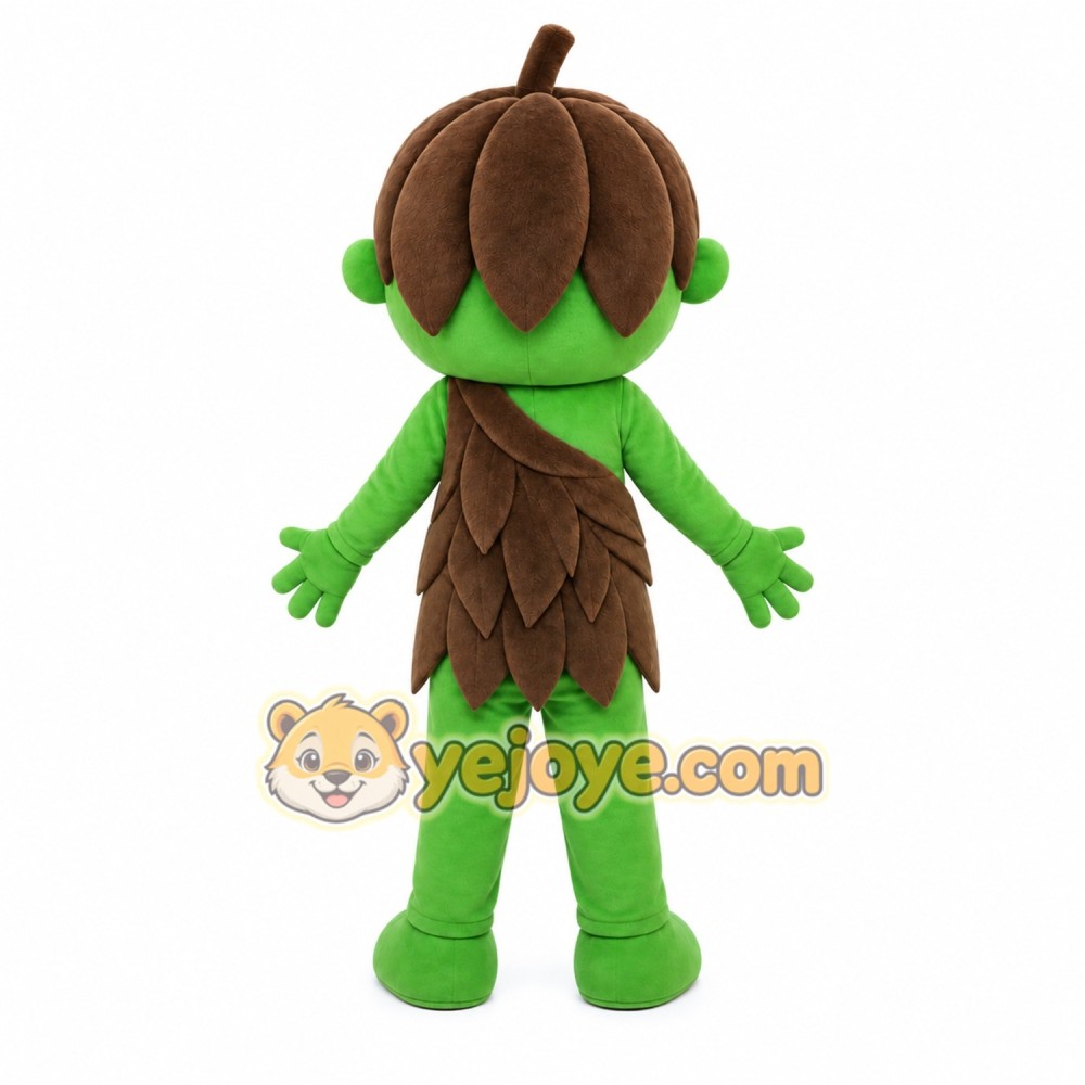 Green Leaf Girl Mascot Costume Green Leaf Girl Mascot Costume