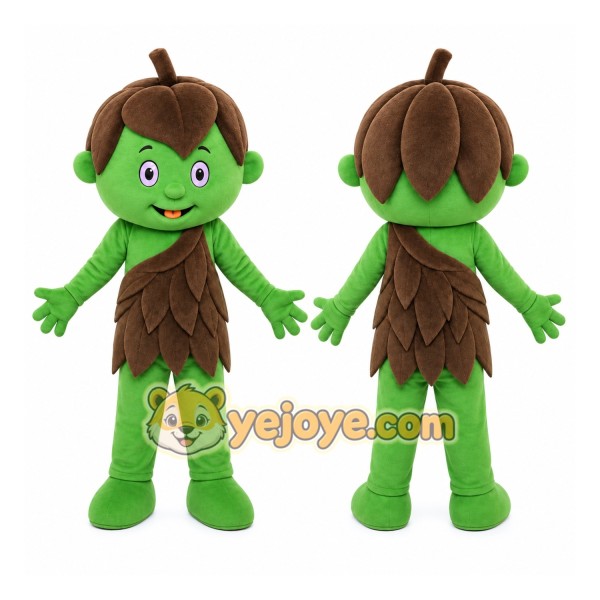 Green Leaf Girl Mascot Costume