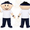 White Shirt Boy Mascot Costume