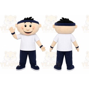 White Shirt Boy Mascot Costume