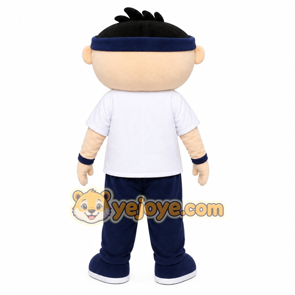 White Shirt Boy Mascot Costume White Shirt Boy Mascot Costume