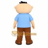 Blue Shirt Boy Mascot Costume Blue Shirt Boy Mascot Costume