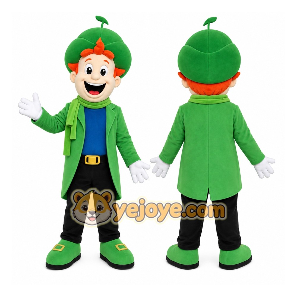 Green Clown Mascot Costume
