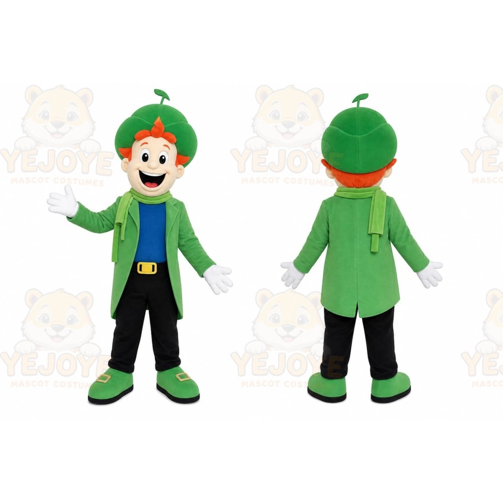 Green Clown Mascot Costume