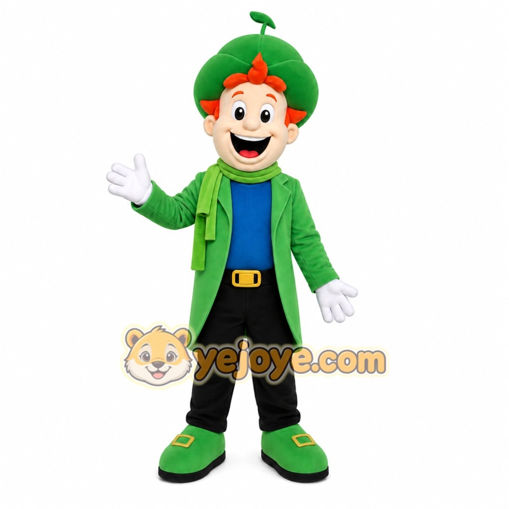 Green Clown Mascot Costume