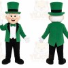 Green Leprechaun Mascot Costume