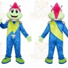 Blue Green Jester Mascot Costume