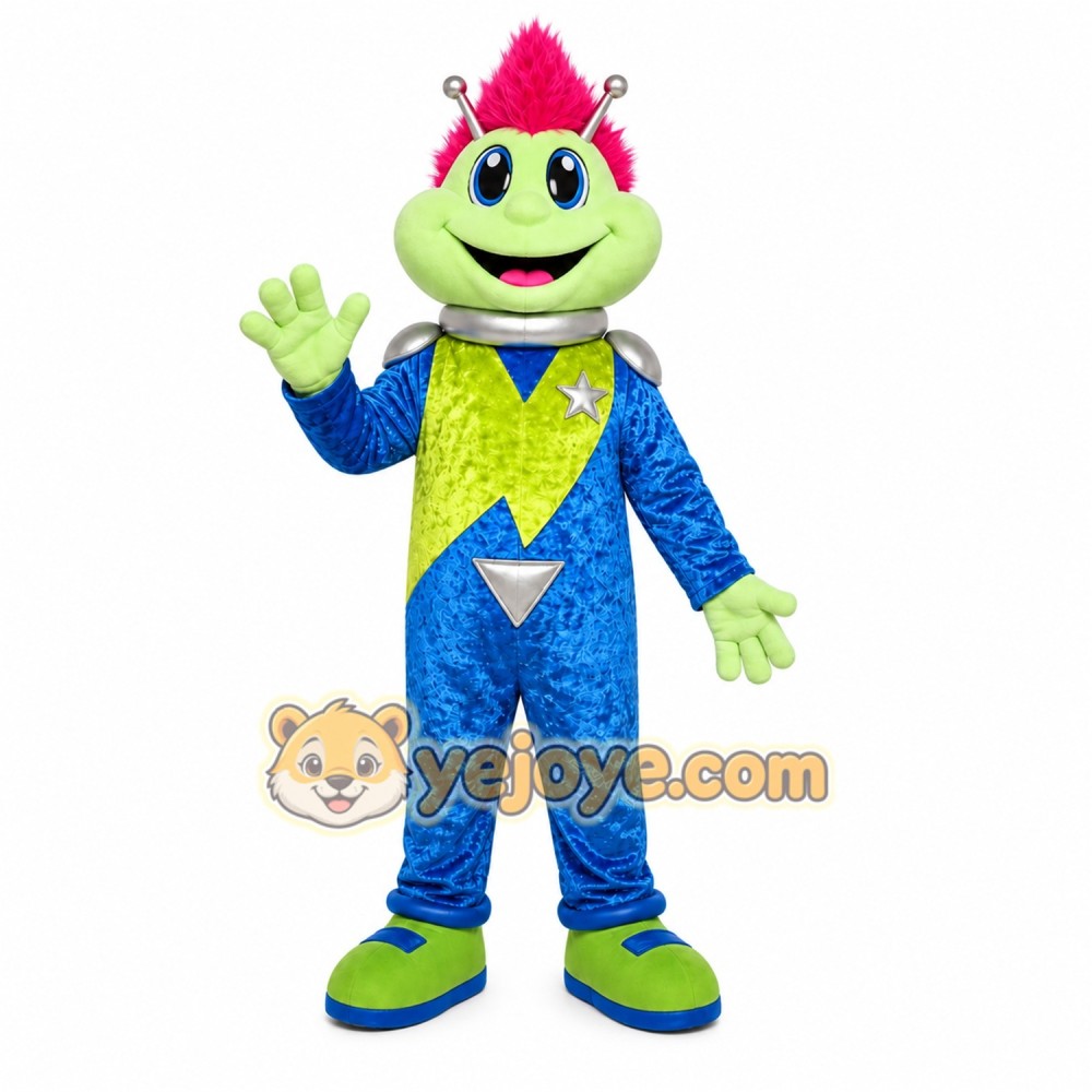 Blue Green Jester Mascot Costume Blue Green Jester Mascot Costume