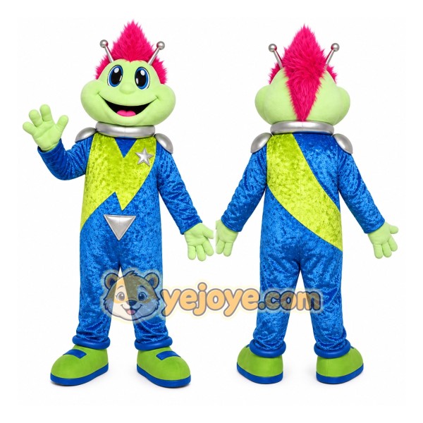 Blue Green Jester Mascot Costume