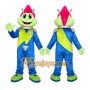 Blue Green Jester Mascot Costume
