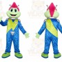Blue Green Jester Mascot Costume