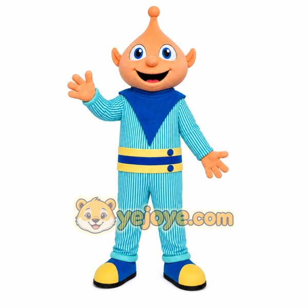 Peach Head Boy Mascot Costume