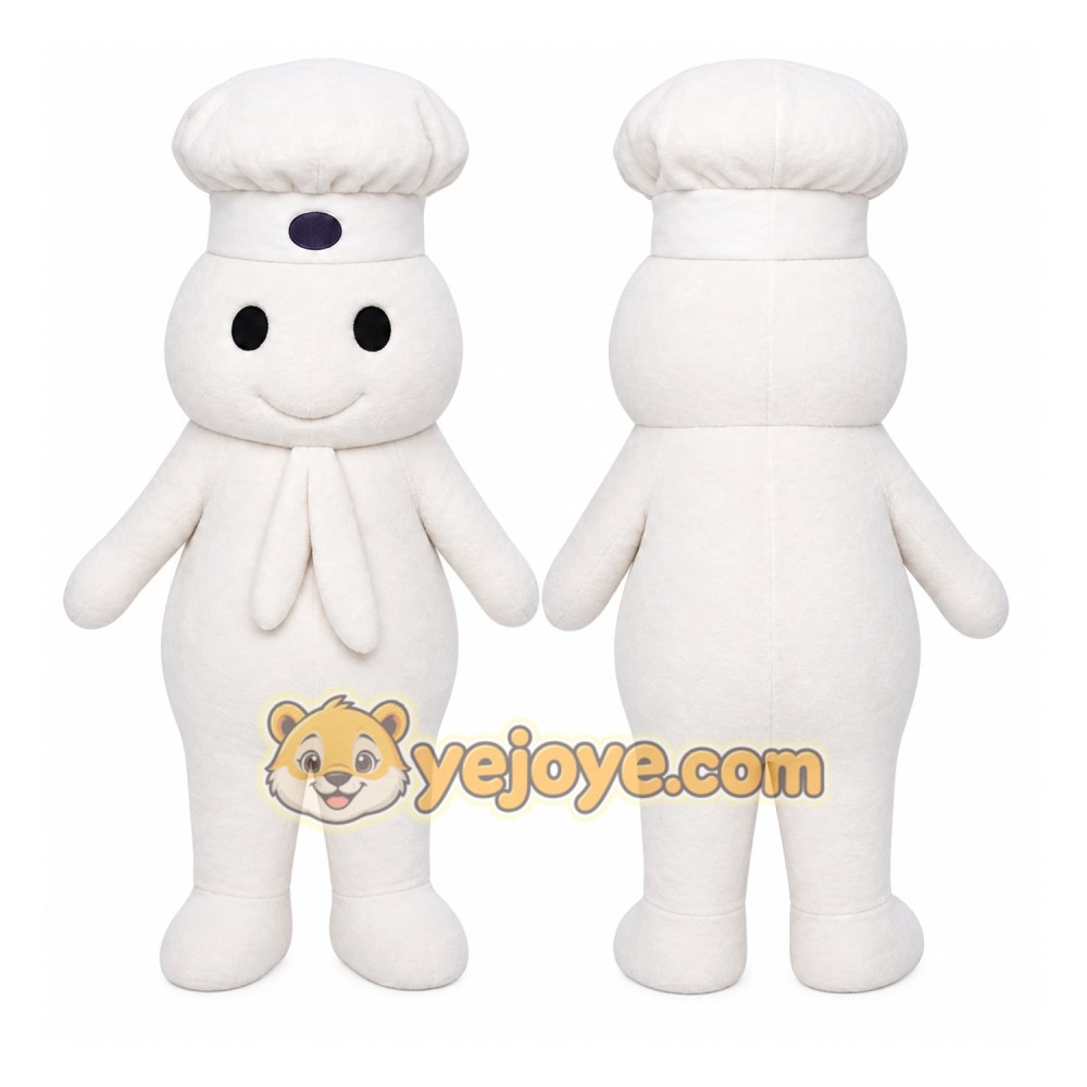 White Chef Octopus Mascot Costume White Chef Octopus Mascot Costume