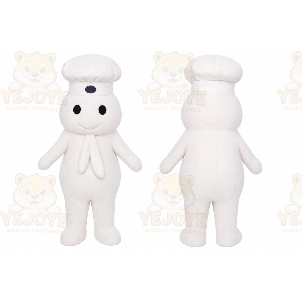 White Chef Octopus Mascot Costume