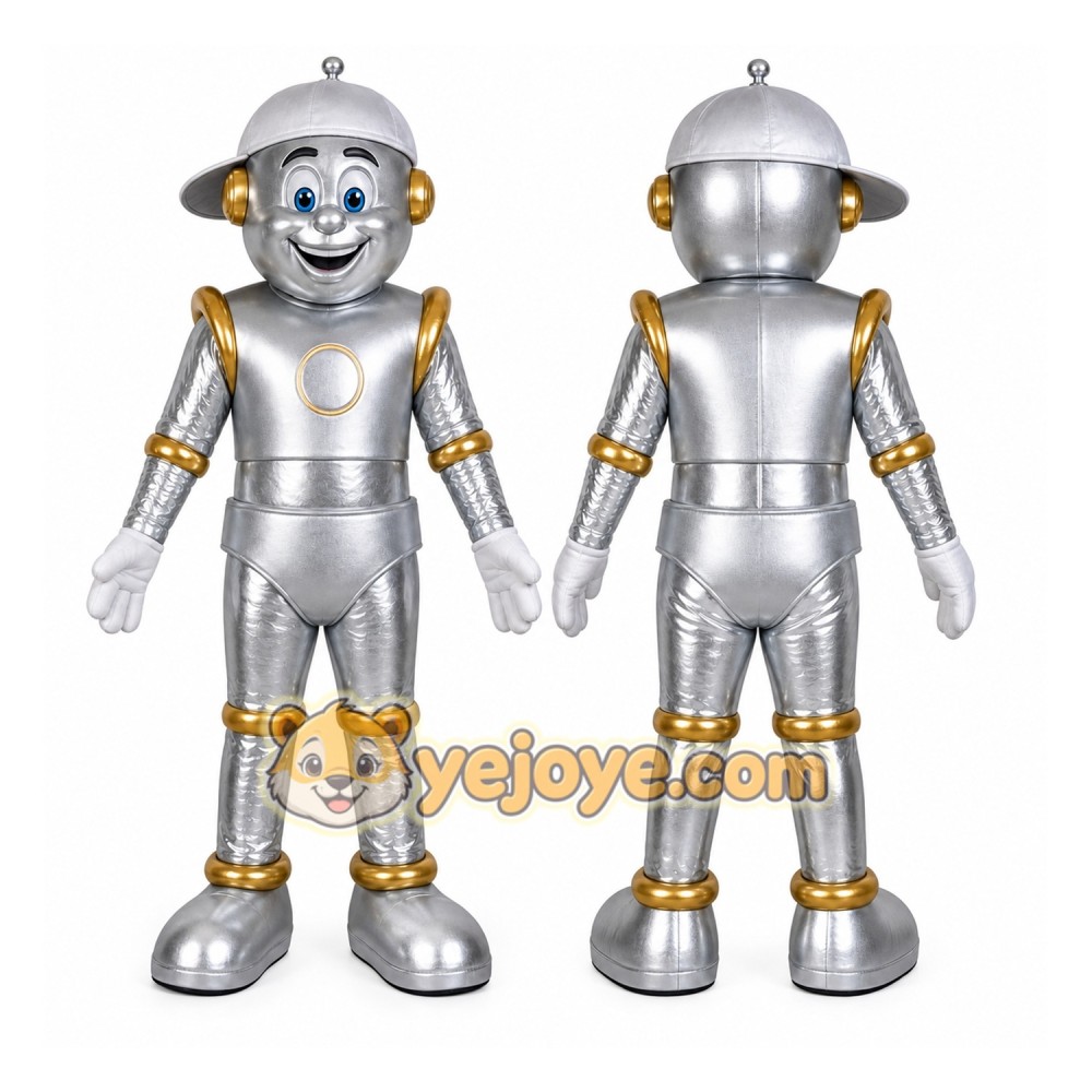 Silver Robot Mascot Costume
