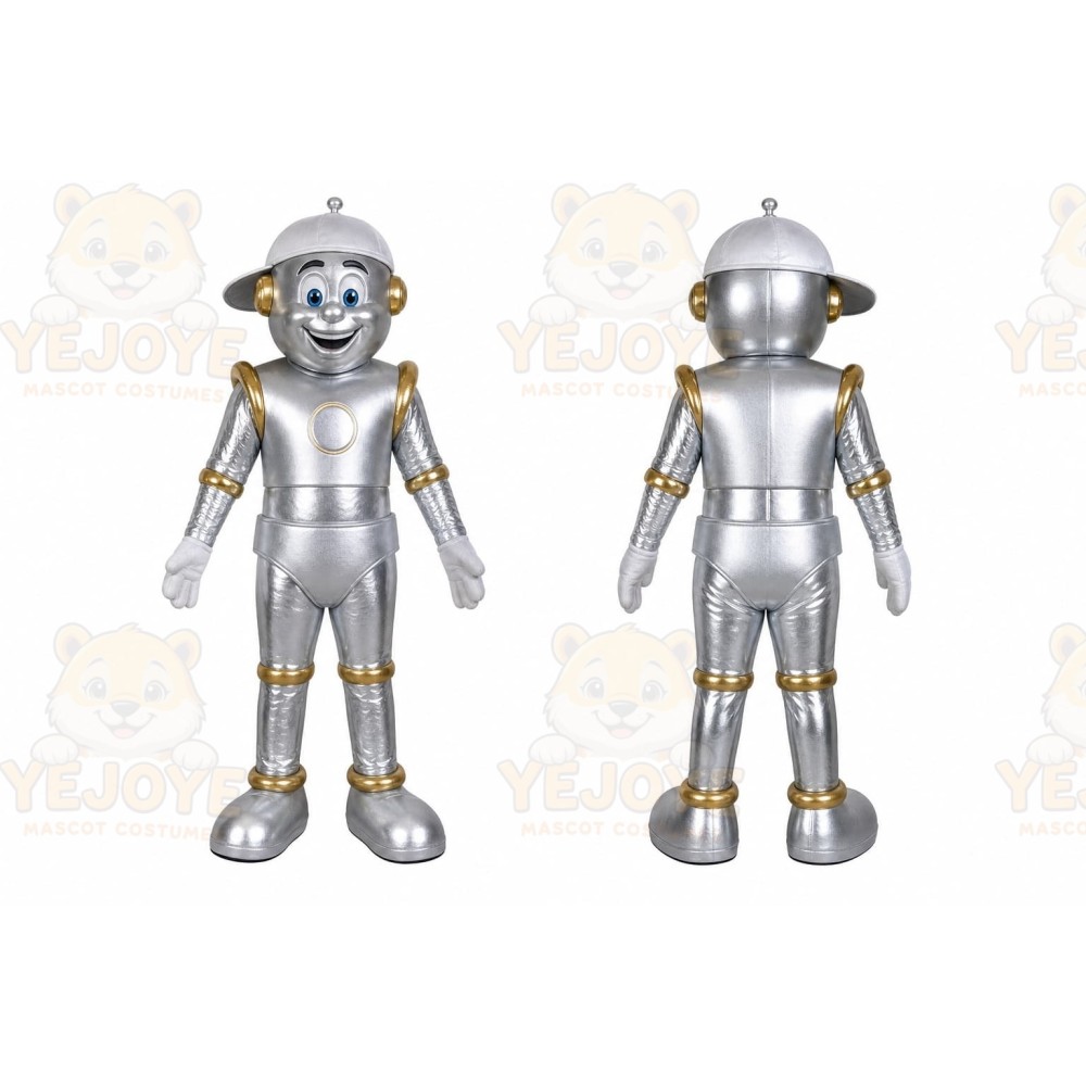 Silver Robot Mascot Costume