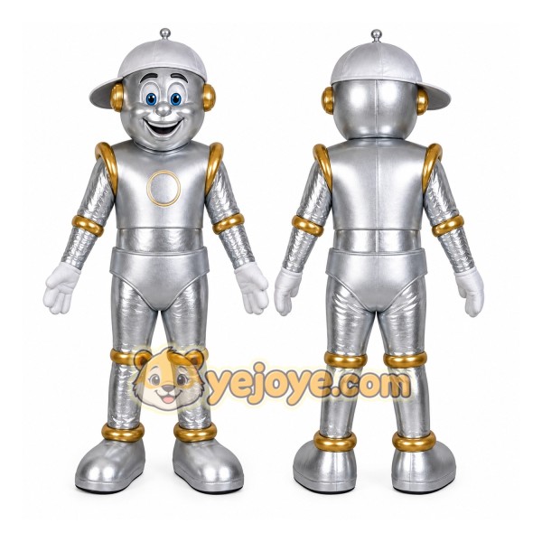 Silver Robot Mascot Costume