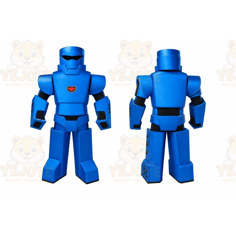 Blue Robot Mascot Costume