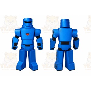 Blue Robot Mascot Costume