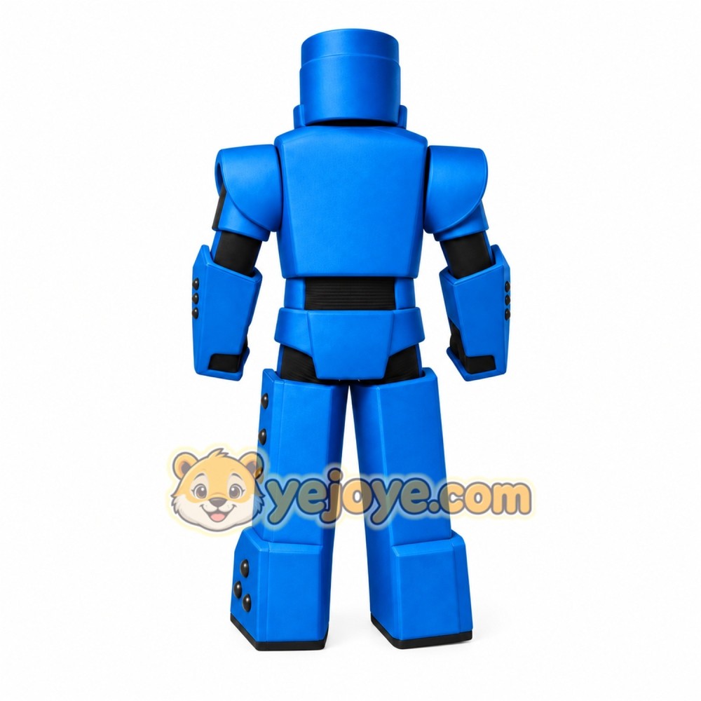 Blue Robot Mascot Costume Blue Robot Mascot Costume