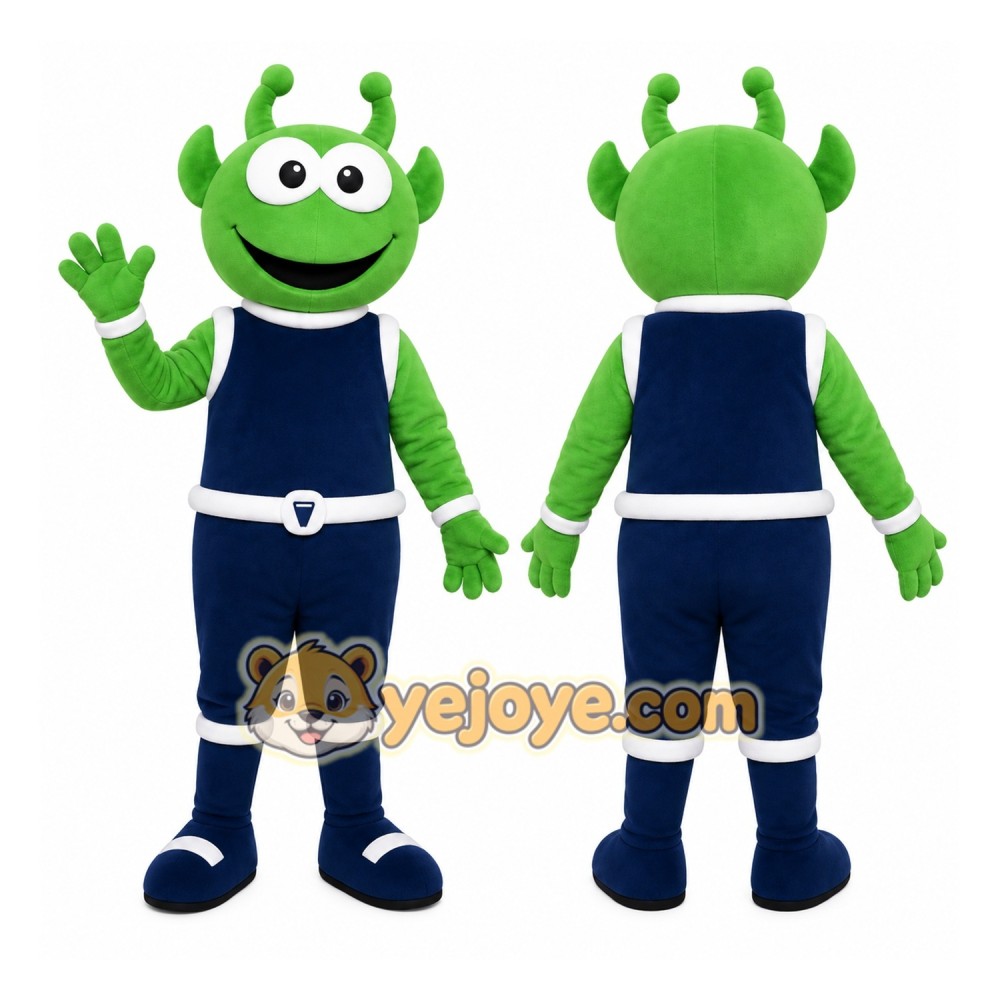 Green Alien Mascot Costume