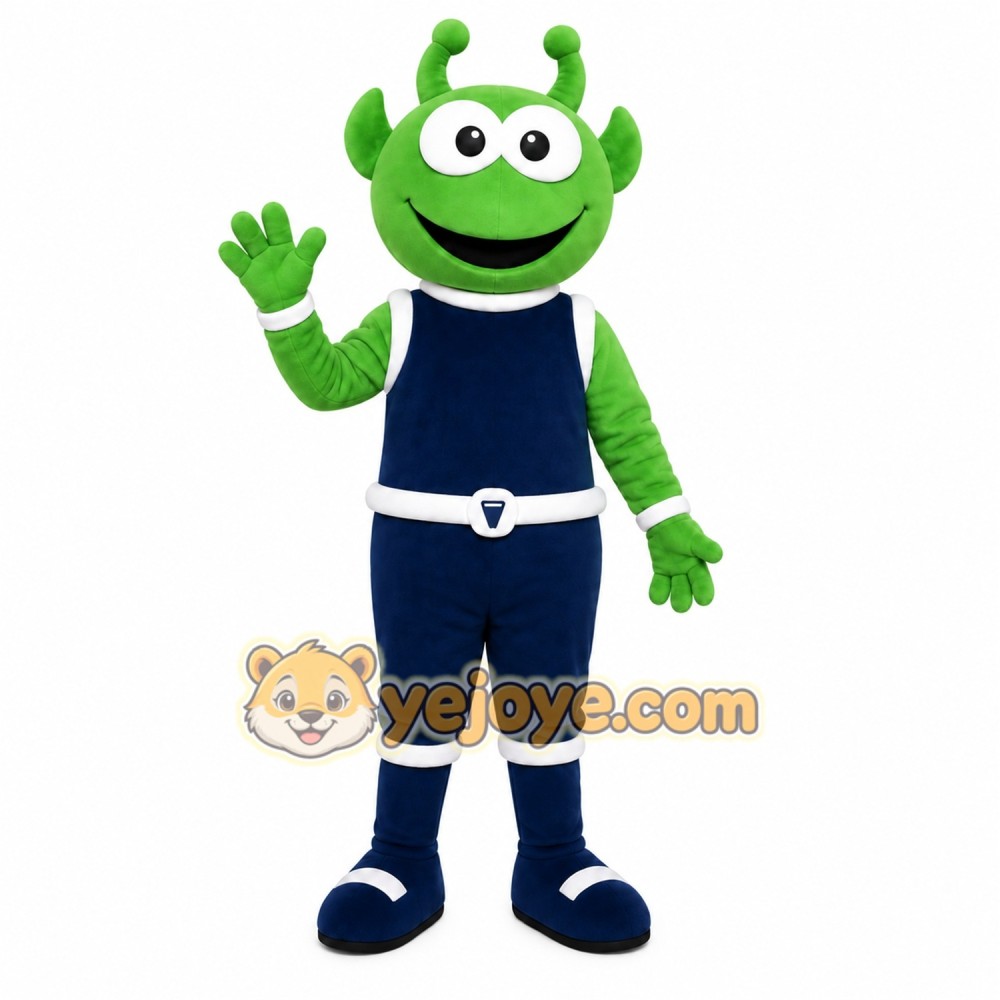 Green Alien Mascot Costume