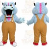 Blue Furry Monster Mascot Costume