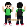 Green Shirt Boy Mascot Costume