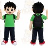 Green Shirt Boy Mascot Costume