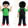 Green Shirt Boy Mascot Costume