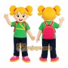 Backpack Girl Mascot Costume Backpack Girl Mascot Costume