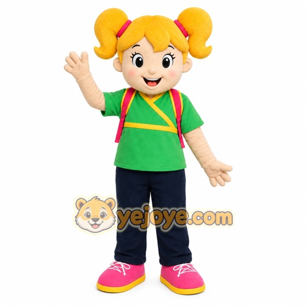Backpack Girl Mascot Costume